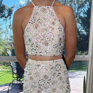 Two Piece Lace Gown